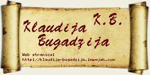 Klaudija Bugadžija vizit kartica